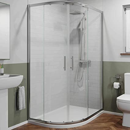 1000mm x 800mm Offset Quadrant Enclosure Including Tray & FREE Waste