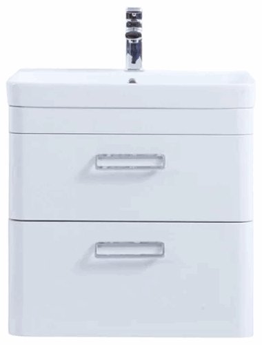 Metro 500mm Wall Hung Drawer Unit with Ceramic Basin