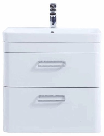 Metro 500mm Wall Hung Drawer Unit with Ceramic Basin