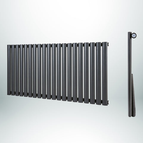 Hercules Single Horizontal Anthracite 600mm(H) x 960mm(W) Designer Radiator