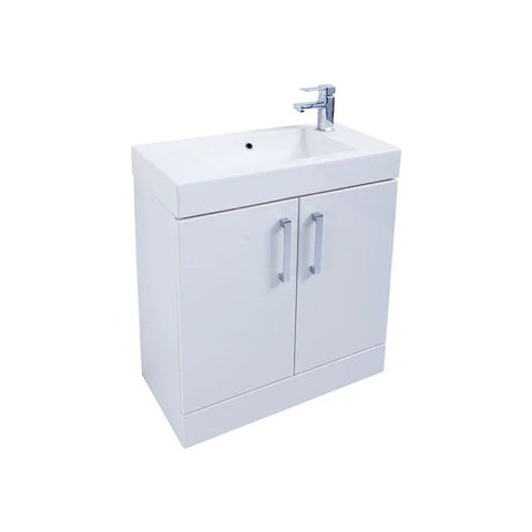 Ultimate 700mm Floor Standing Unit with Ceramic Basin - White