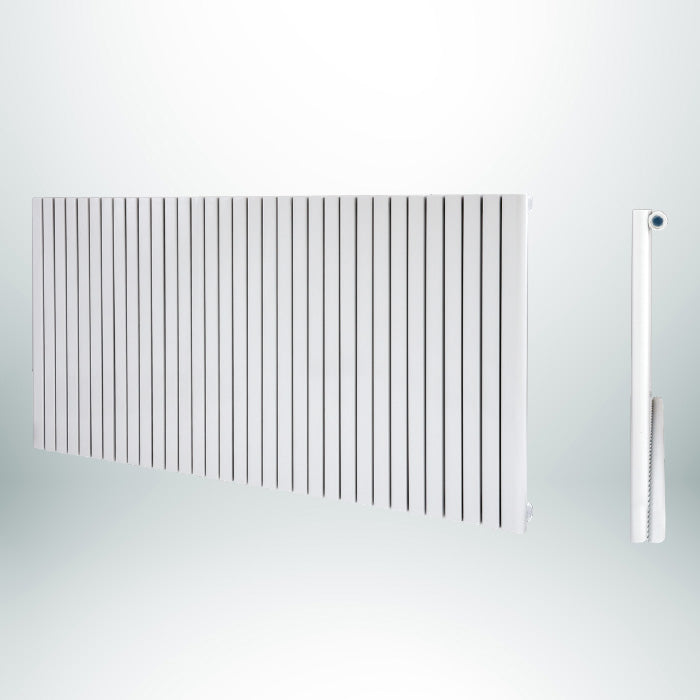 AQUILA D-Profile Single Horizontal white 600mm(H) x 800mm(W) Designer Radiator
