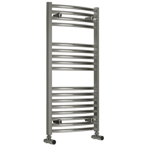 600H x 1000L 22mm Curved Chrome Towel Rail
