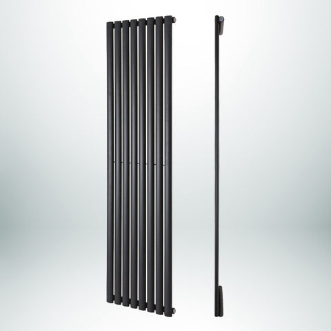 Crux Single Vertical Anthracite Radiator 1800mm(H) x 354mm(W)