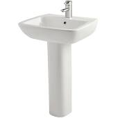 Modern Evoque Square Basin + Pedestal - 1 Tap Hole