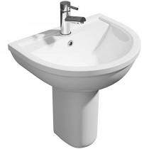 Lifestyle Basin & Semi Pedestal - 1 Tap Hole