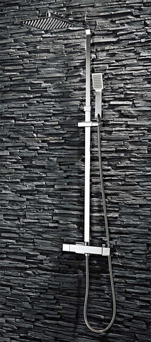 Pura Square Thermostatic Square Shower Chrome