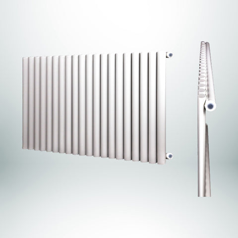 Mensa Single Horizontal White 600mm(H) x 960mm(W) Designer Radiator