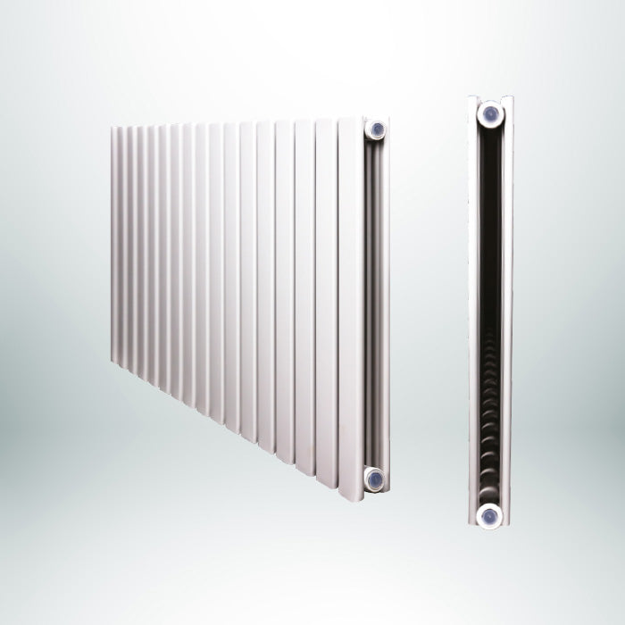 PICTOR Double Horizontal White 600mm(H) x 1212mm(W) Designer Radiator