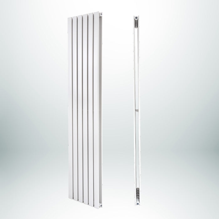 PISCES Double Vertical White 1800mm(H) x 376mm(W) Designer Radiator