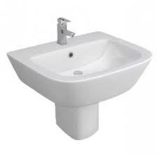 Project Square Basin & Semi Pedestal - 1 Tap Hole