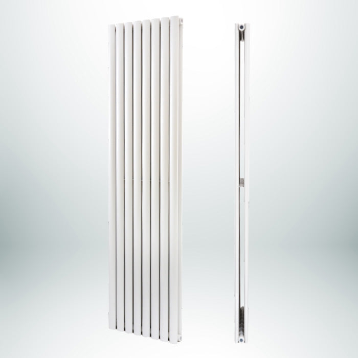 Pyxis Double Horizontal White 1800mm(H) x 354mm(W) Designer Radiator